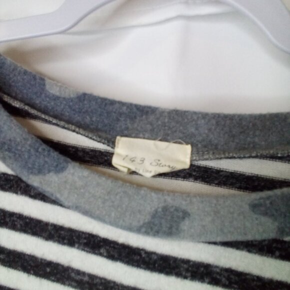 143 Story by Line Up Shirt women S Long Sleeve Soft Stretch Stripe Camo - Picture 9 of 15